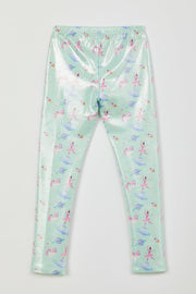 Ballerina in Space Mint Leggings