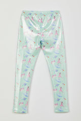 Ballerina in Space Mint Leggings