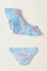 Floral Butterflies One-Shoulder Bikini