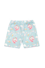 Unicorn in Wonderland Blue Shorts