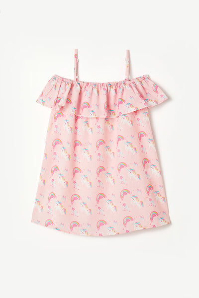 Rainbows and Unicorns Frilly Beach Dress