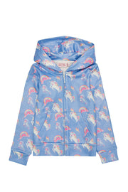 Rainbows and Unicorns Blue Hoodie Sweatshirt