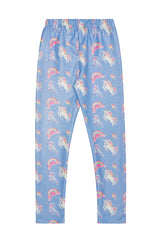 Rainbows and Unicorns Blue Leggings