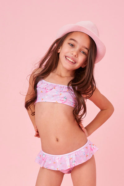 Unicorn in Wonderland Pink Frilly Bikini